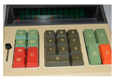 Винтаж 1970-х годов Citizen 121F Электронный калькулятор яркий 12 Digit Дисплей 0620